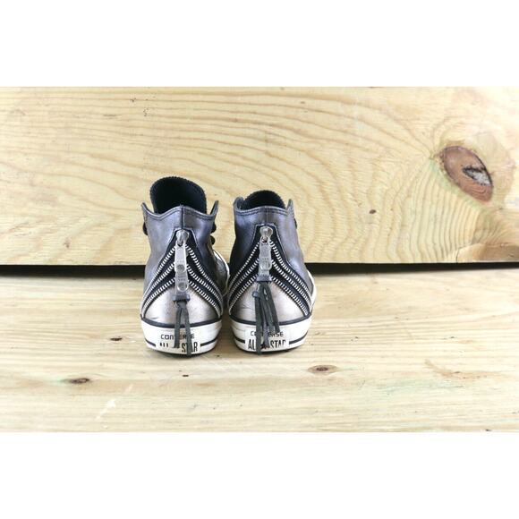 Converse Womens Sneakers Highs Sz 6 Chucks Silver Metallic Silver Triple Zip - Picture 3 of 7